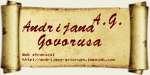 Andrijana Govoruša vizit kartica
